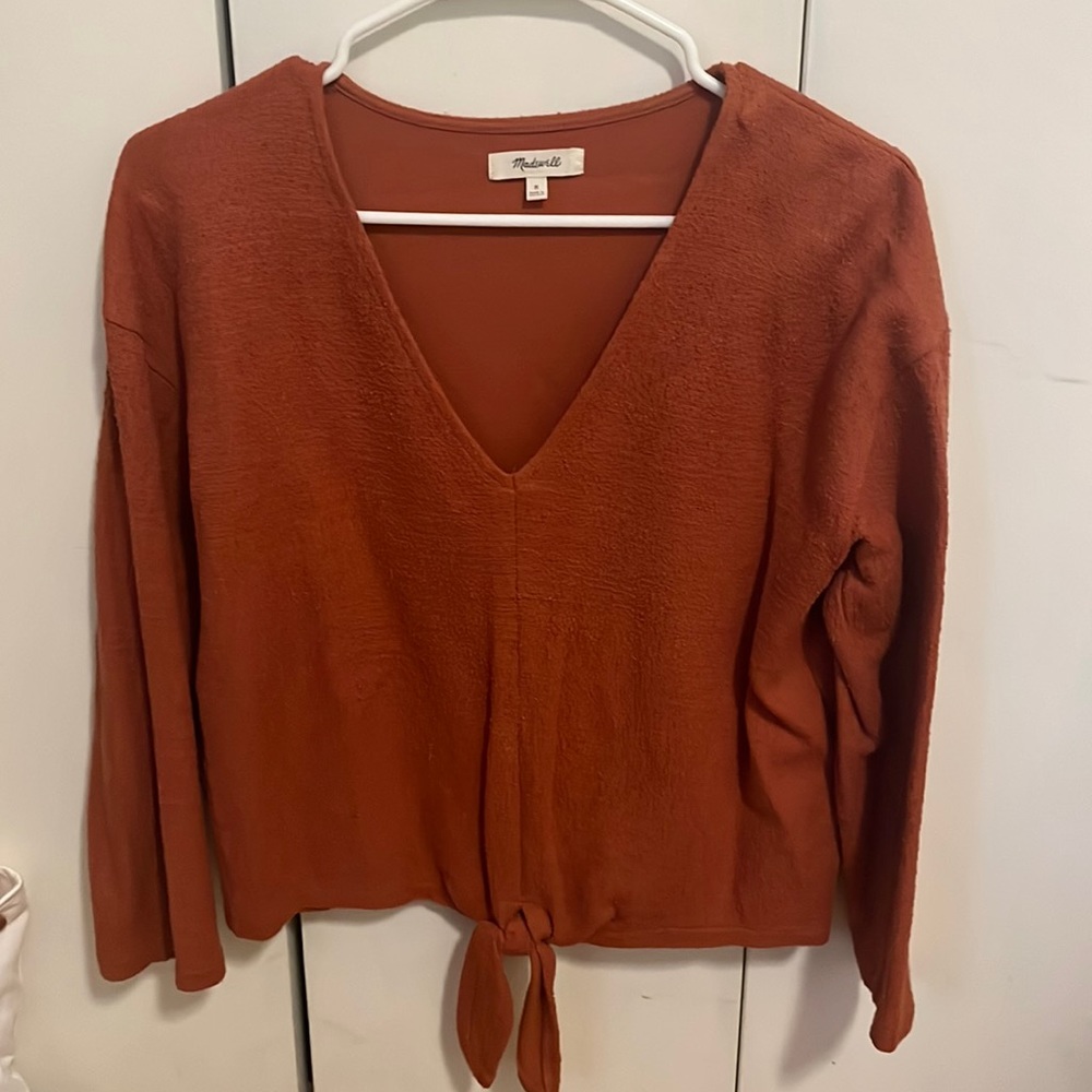 Madewell v-neck with tie